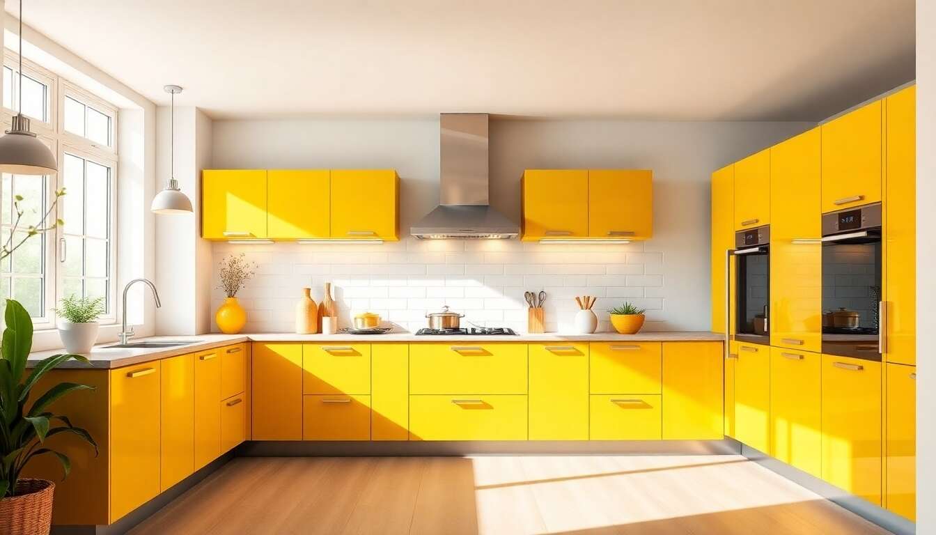 Cuisine jaune : la tendance déco en vogue