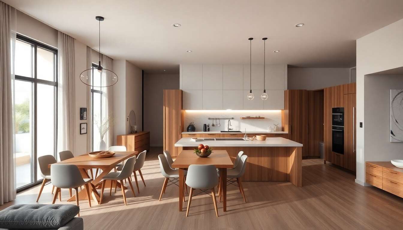 Cuisine ouverte : 3 aménagements optimaux pour la salle à manger