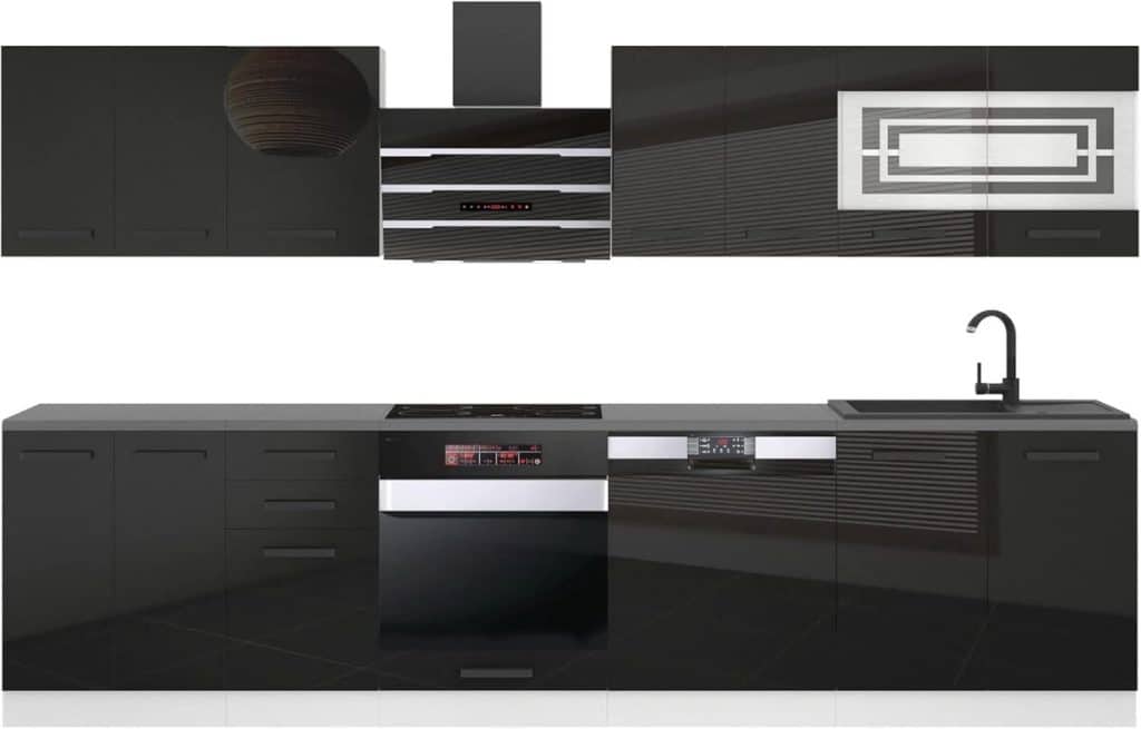 Test de la cuisine équipée Belini Lucy noir brillant : design et praticité au rendez-vous