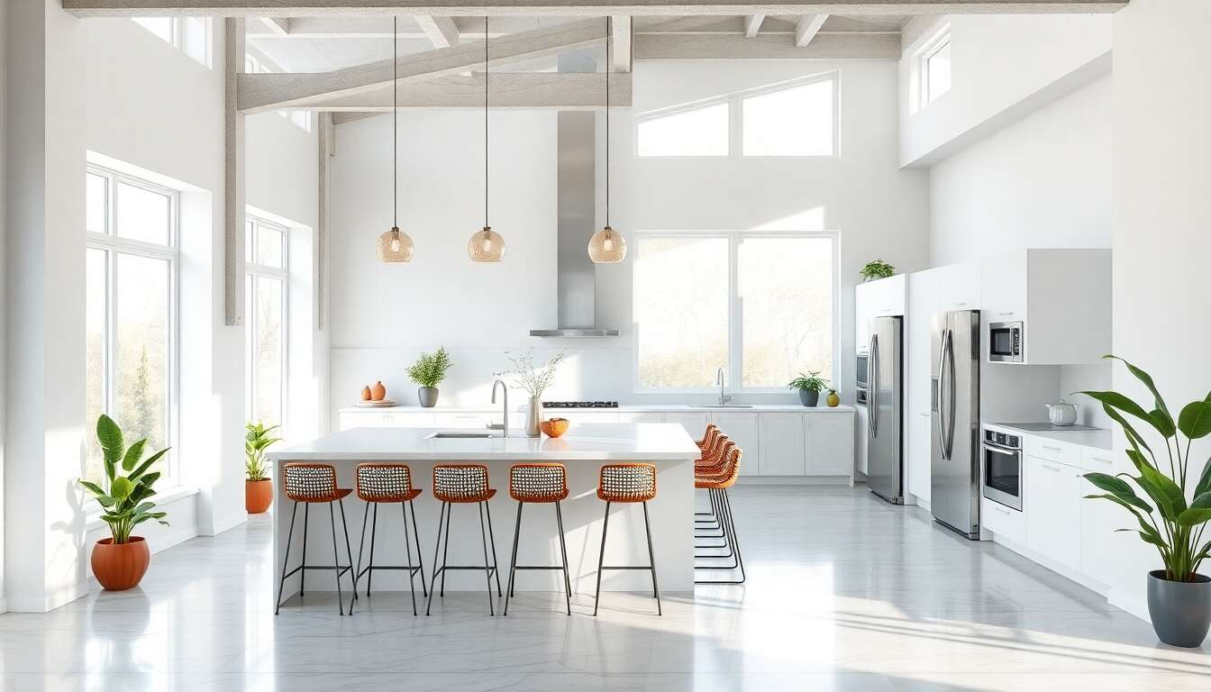 Nouvelles tendances pour une cuisine ouverte moderne