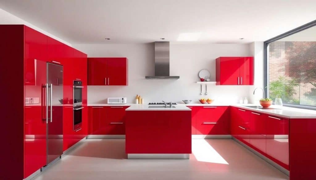 Cuisines Rouges : modernité et Élégance