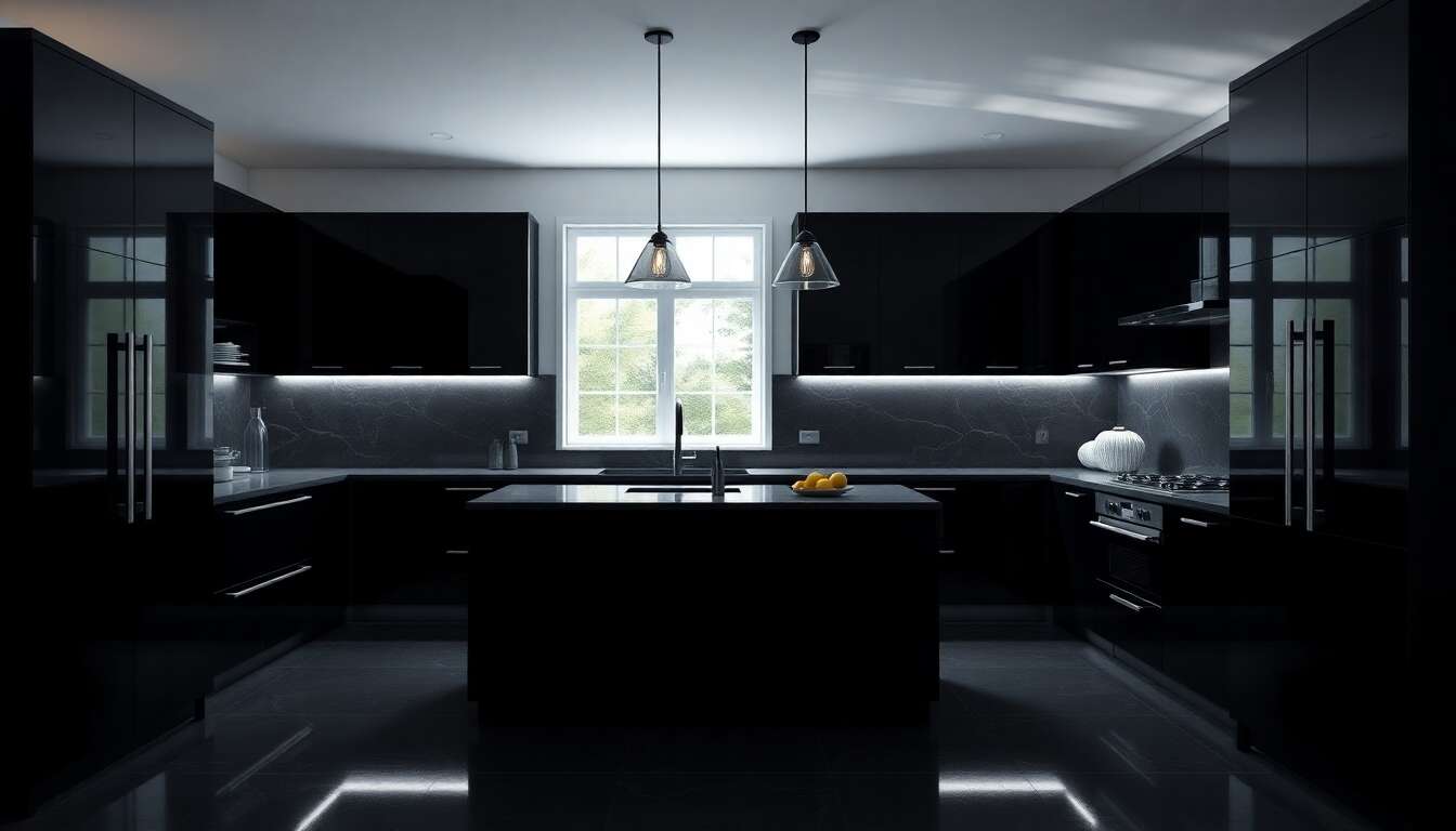 Optimiser l'éclairage pour sublimer une cuisine noire