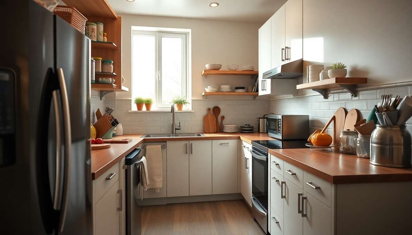 Optimiser l'espace dans une cuisine en longueur