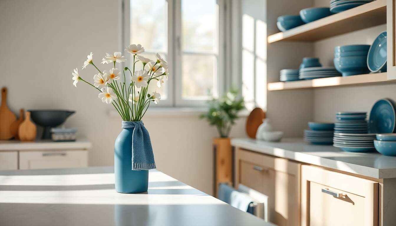 Élégance et douceur : intégrer le bleu en cuisine