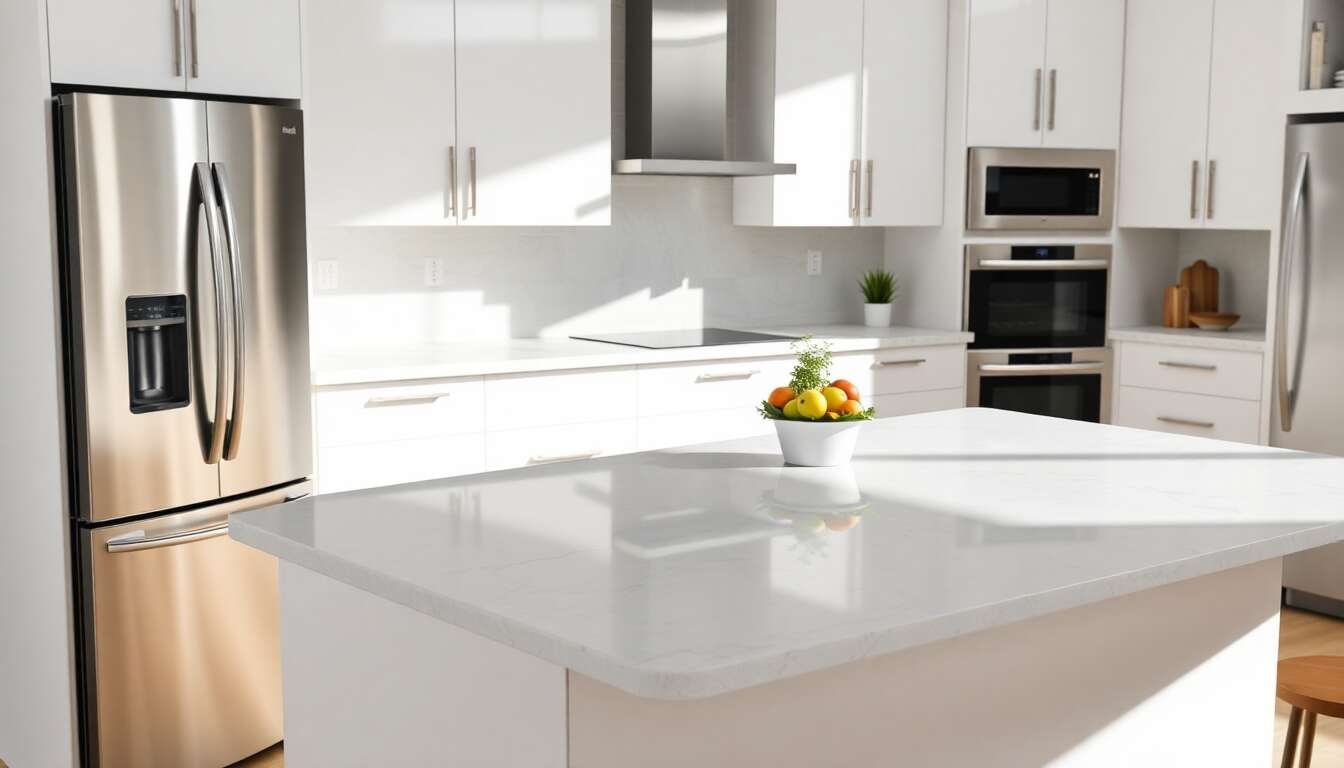 Plan De Travail Quartz Calacatta Gold - Fourni Et Installé - 44 £/mois - Neuf