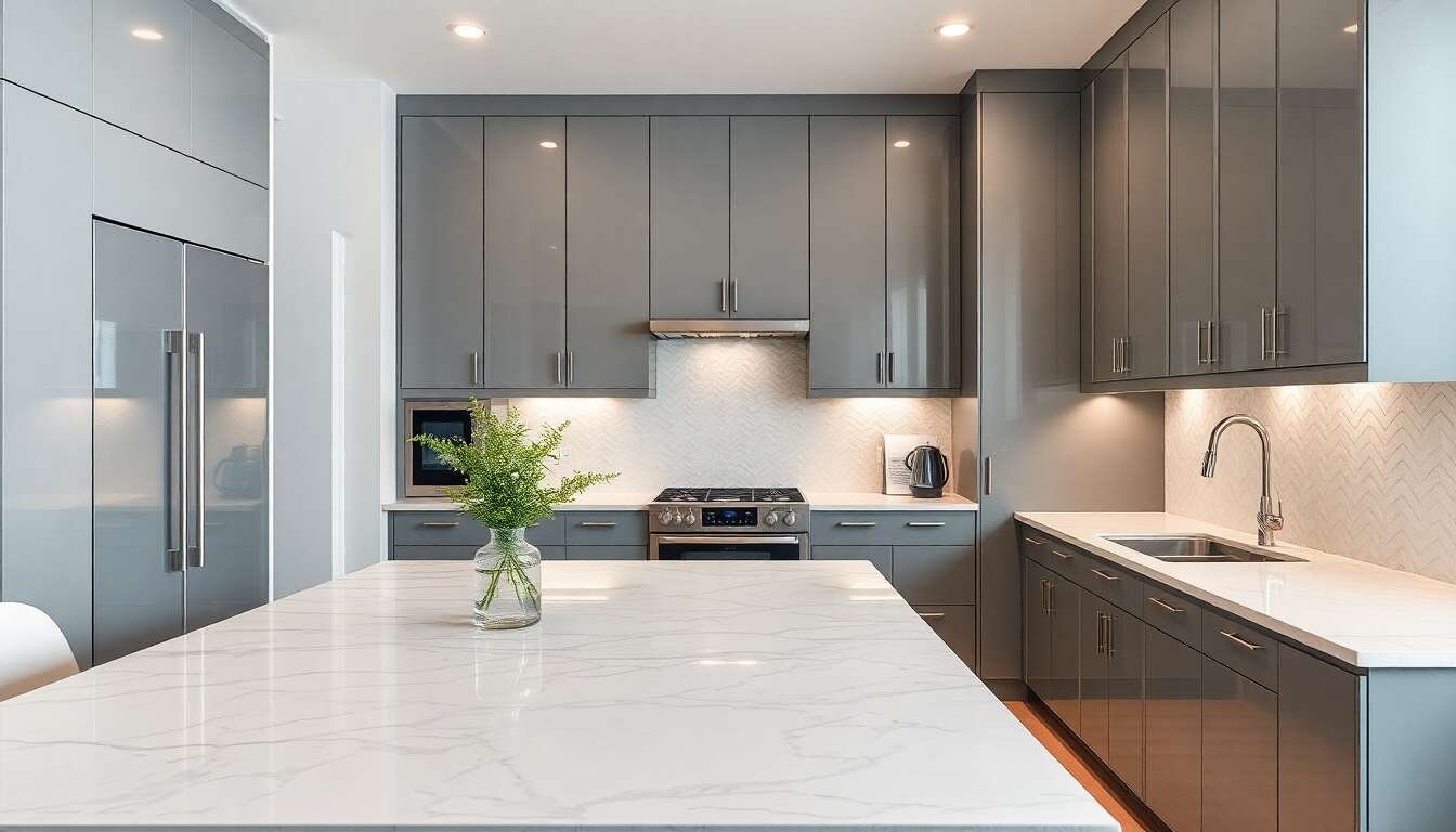 Cuisines grises : élégance et modernité
