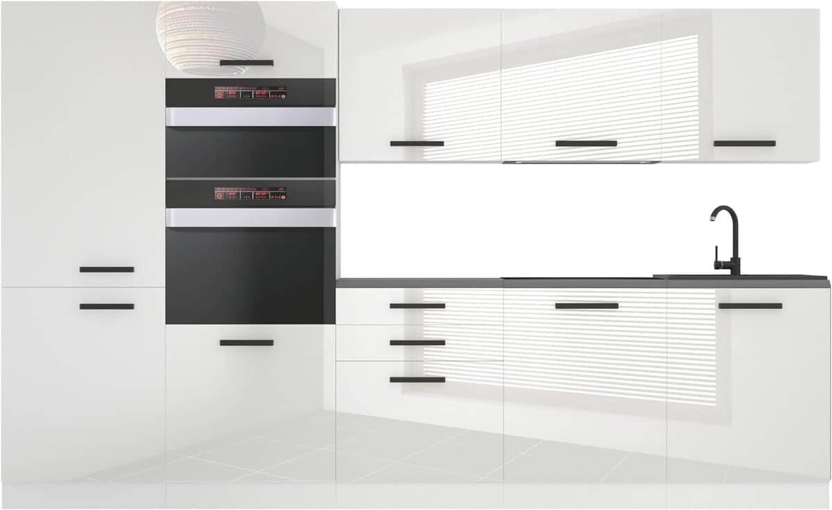 Test : cuisine complète Belini par Grace Muebles, brillant à 300 cm