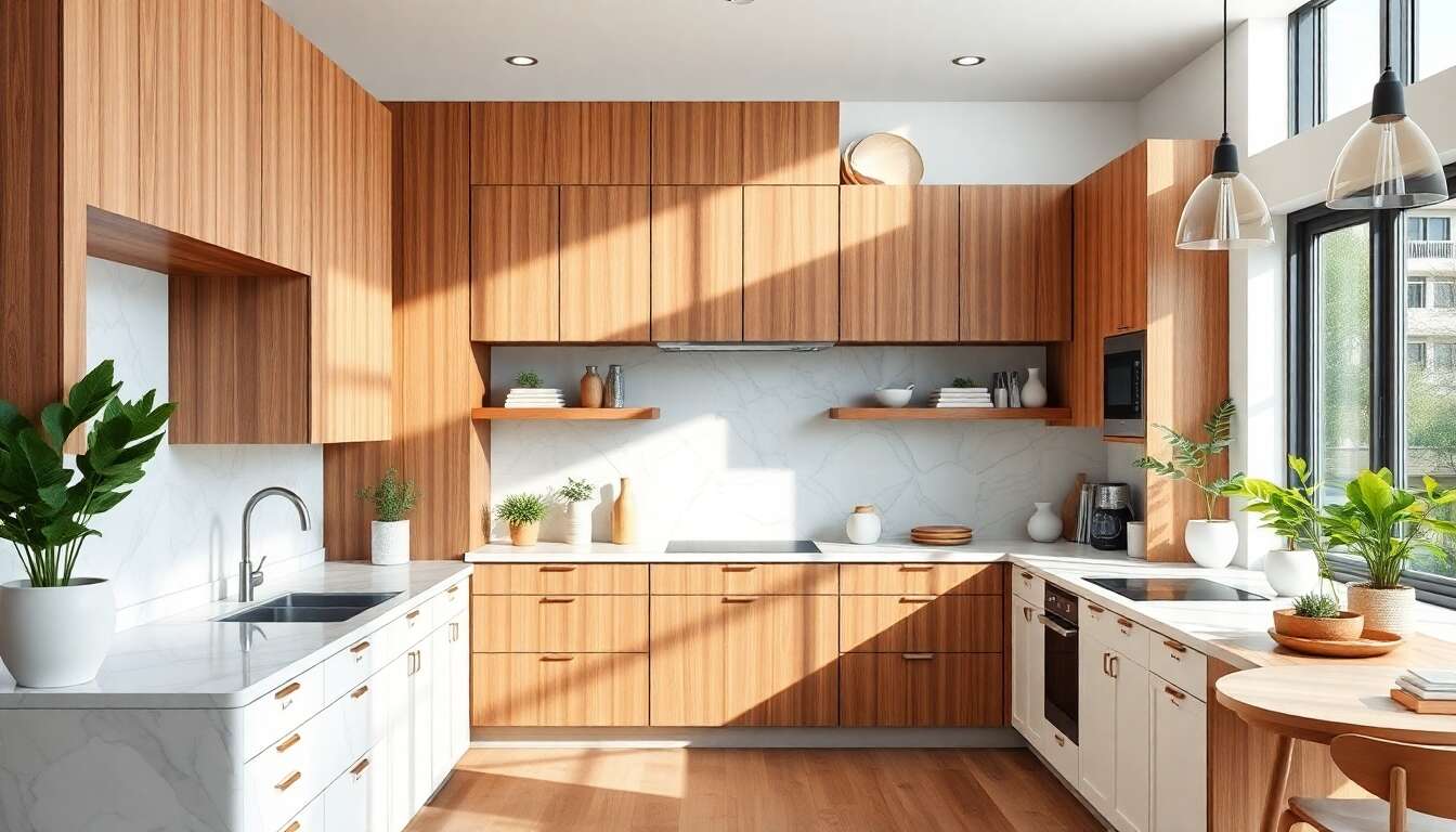 Comment décorer une cuisine en bois et blanc ?