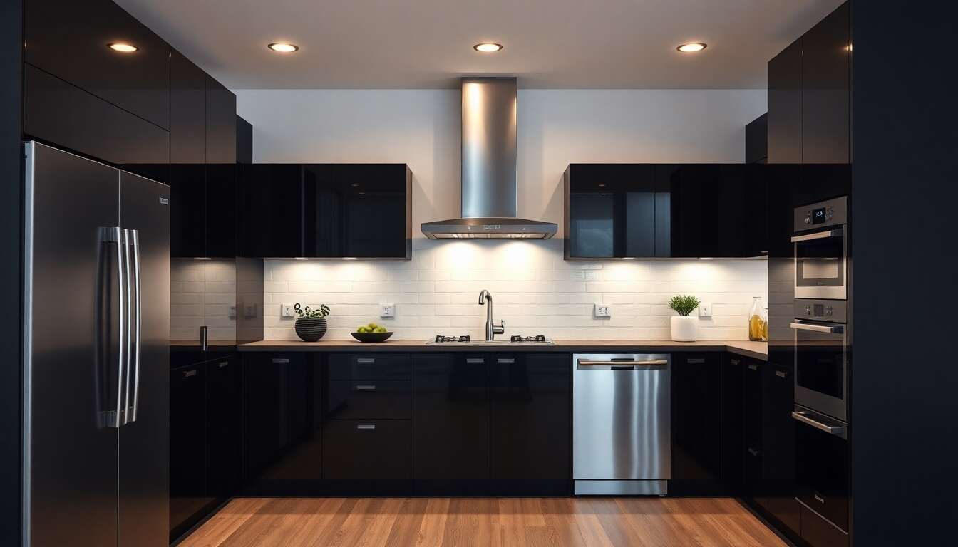 Cuisines noires : élégance et modernité