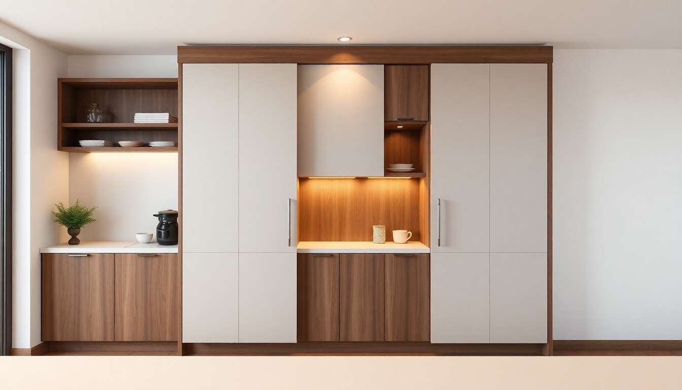 Armoire coulissante : l'alliance esthétique et pratique pour votre cuisine