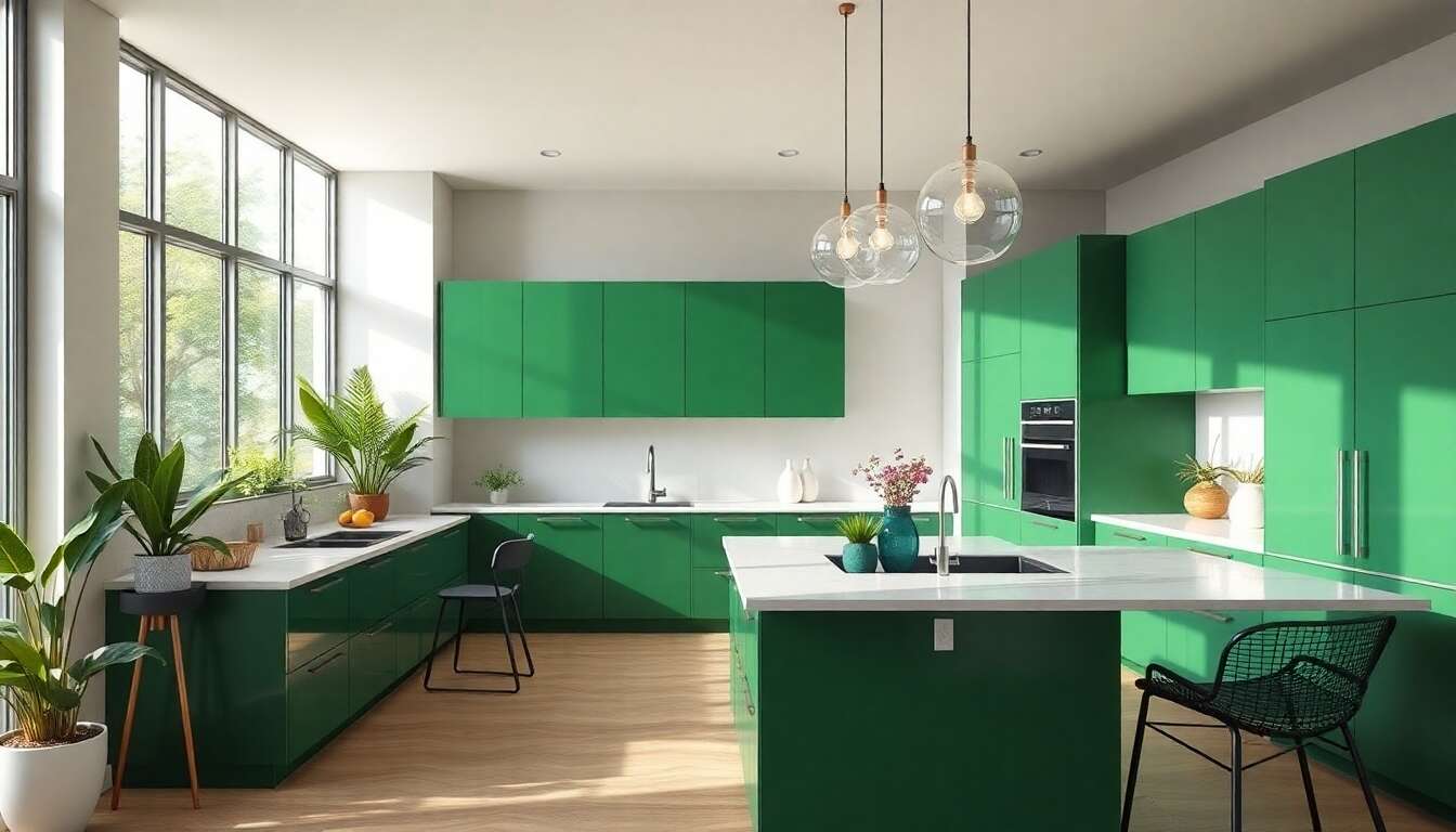 Cuisines vertes : idées et inspirations design