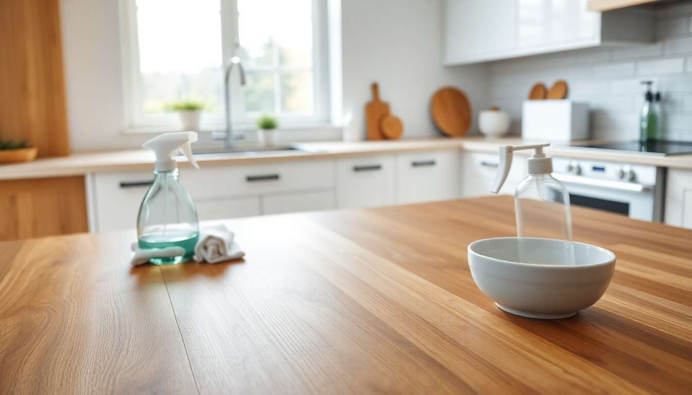 Conseils de nettoyage pour votre plan de travail en bois