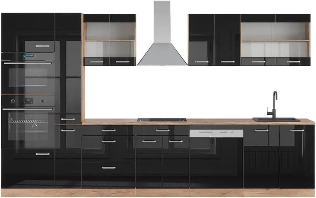 Test Vicco Cuisine R-Line : élégance noir et chêne doré