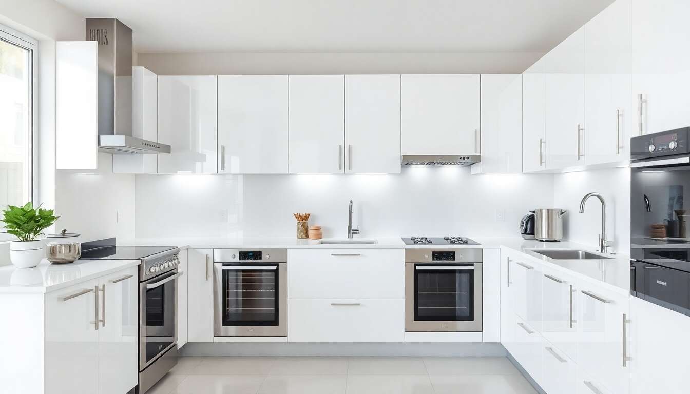 Cuisine blanc laqué : l'idée brillante pour votre intérieur