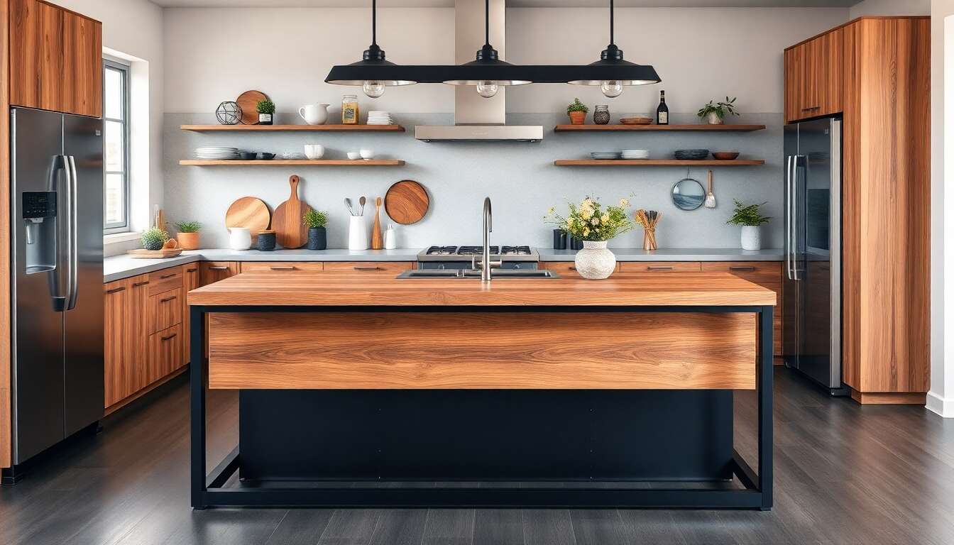 Un &icirc;lot central comme pivot de l'am&eacute;nagement