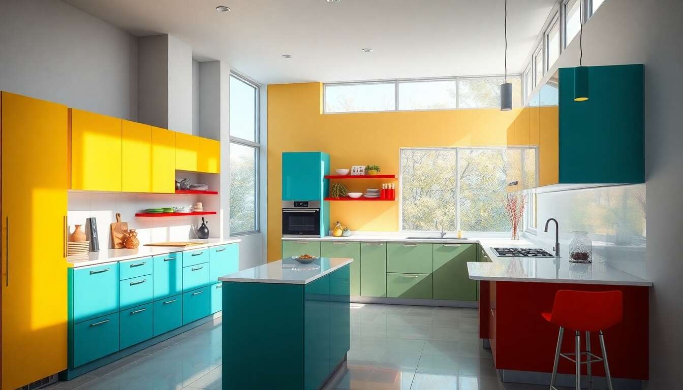 Cuisines colorées : inspirez-vous pour relooker votre espace