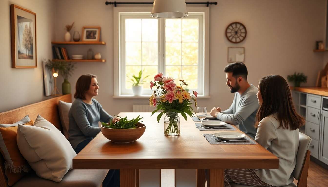 Optimiser le coin repas en famille dans la cuisine