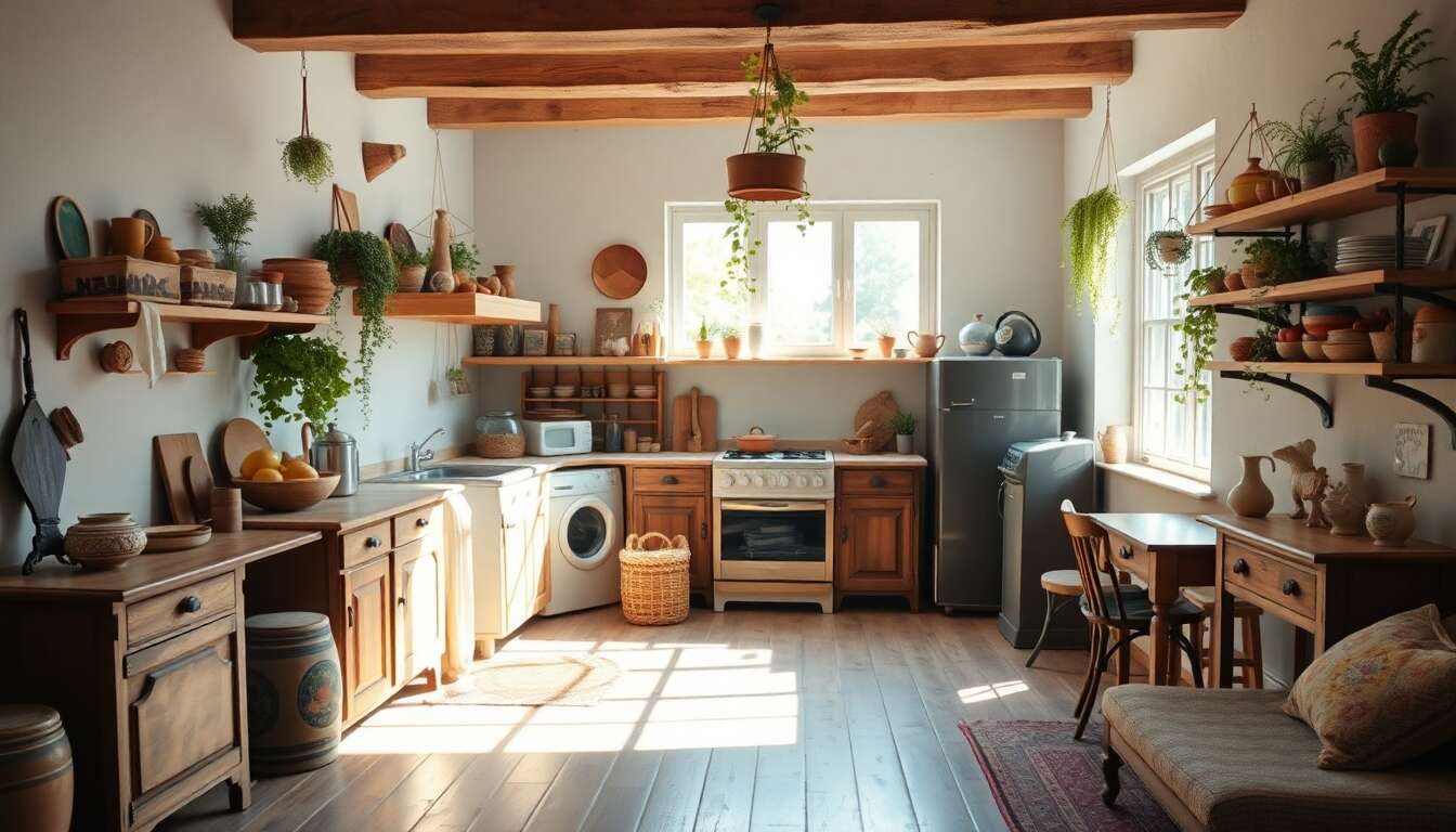 Introduction au style boh&egrave;me dans la cuisine