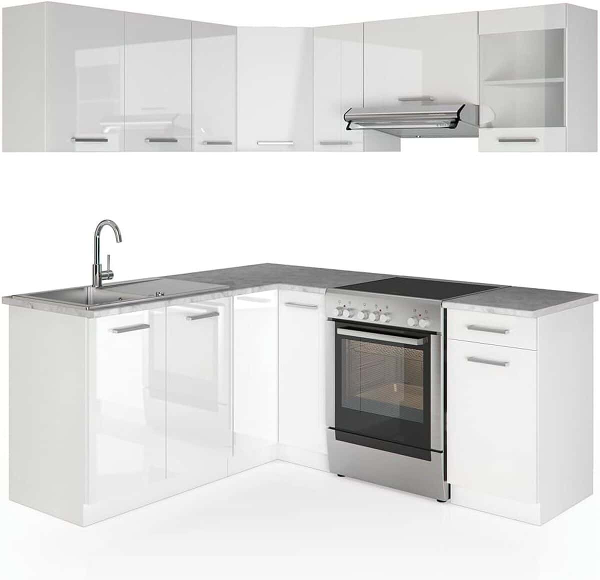 Test cuisine Vicco Rick : élégance compacte 187x167 cm