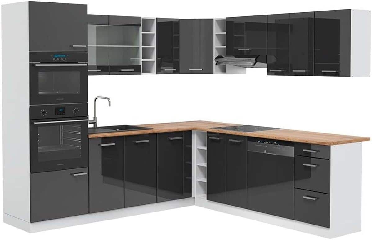 Test de la cuisine d'angle Vicco R-Line anthracite 237 x 247 cm
