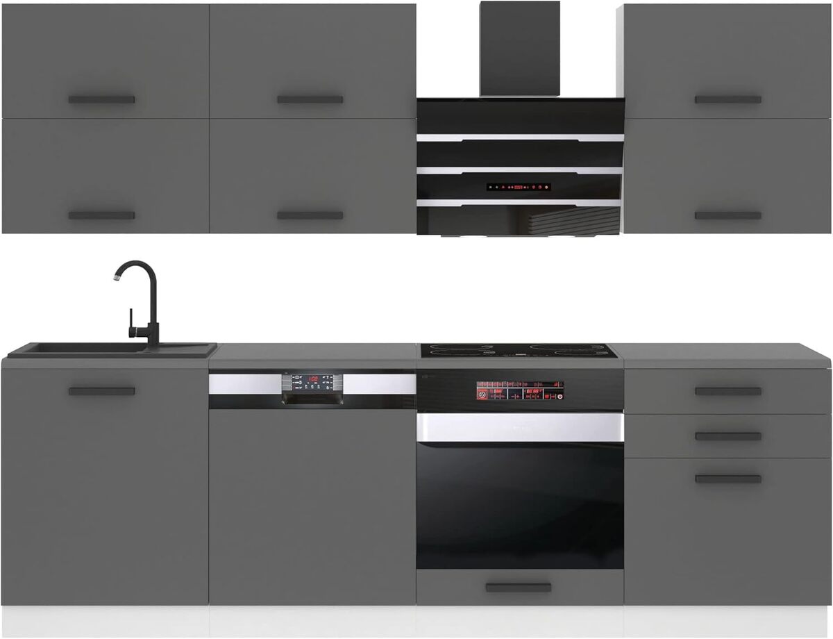 Test de la cuisine équipée Belini Madison 240 cm argenté mat