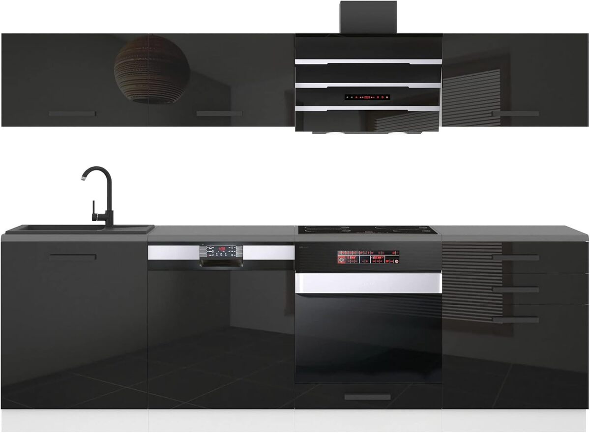 Test de la cuisine équipée Belini Linda : élégance noire brillante