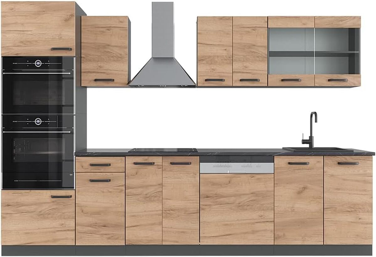 Test de la Vicco Cuisine R-Line 300 cm chêne doré/anthracite