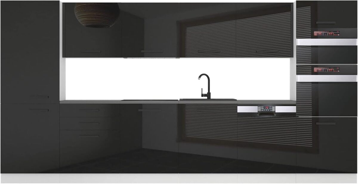 Test de la cuisine complète Belini Naomi 360 cm noir brillant