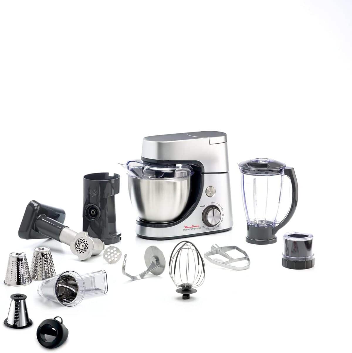 Test du Moulinex Masterchef Gourmet argent QA519D32 : robot pâtissier polyvalent 1100 W