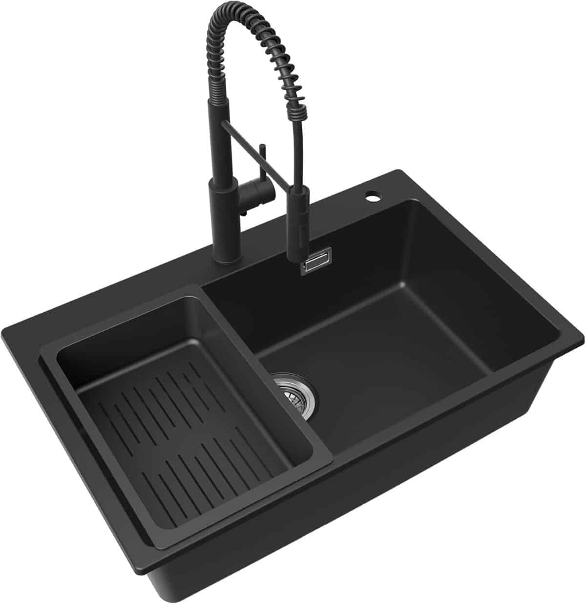 Test : évier Cecipa noir granit 70 cm avec douchette