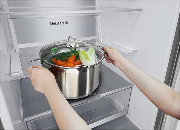 LG GBB92STBAP réfrigérateur-congélateur Autoportante 384 L A Acier inoxydable [Classe énergétique A]