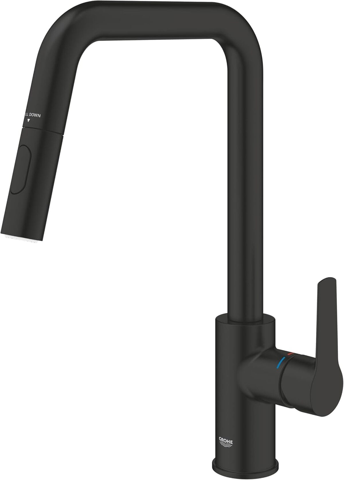 Test du mitigeur noir mat GROHE Start avec douchette extractible