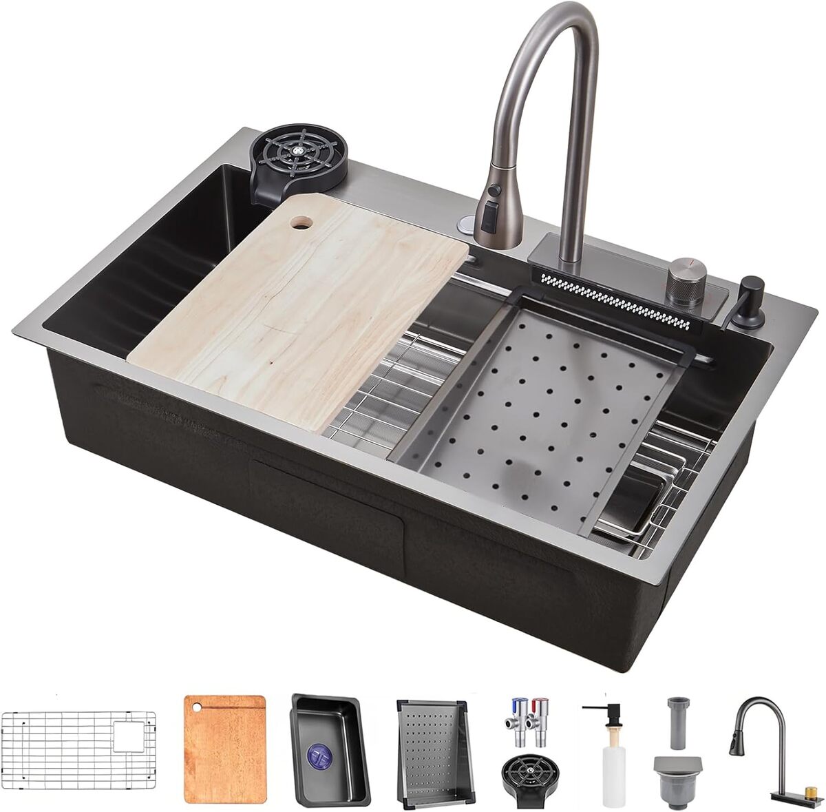Test : évier FGNIXLN cascade inox multifonction 86x50 cm