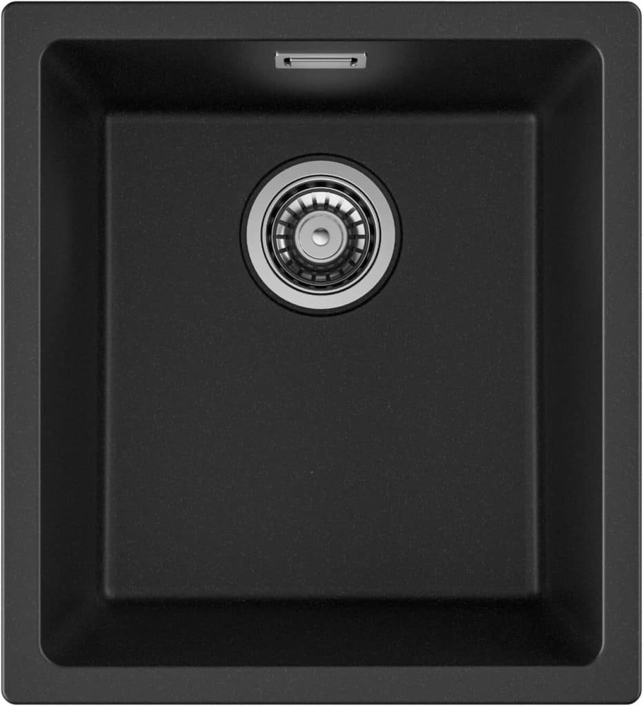 Test de l'évier AuraLum pro en granit noir