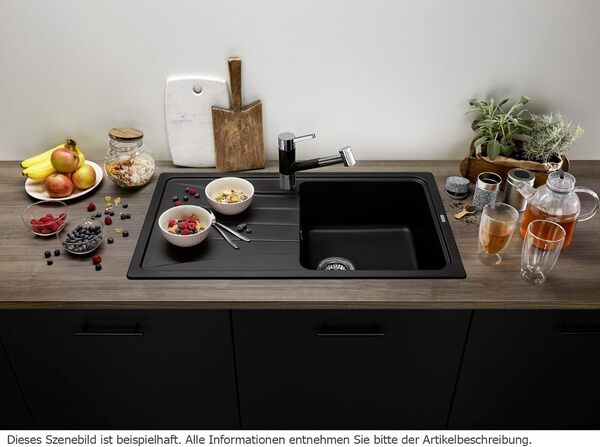 Blanco Sona 6 S Silgranit PuraDur Évier de cuisine encastrable et réversible - Gris anthracite, blanc, 519674