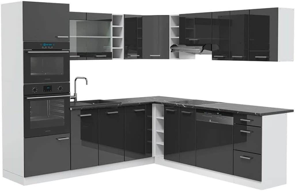 Test cuisine d'angle Vicco R-Line chêne et blanc