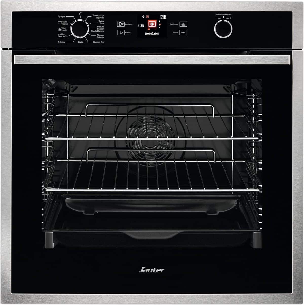 Test du four encastrable Sauter SOP5764X : chaleur tournante et porte froide