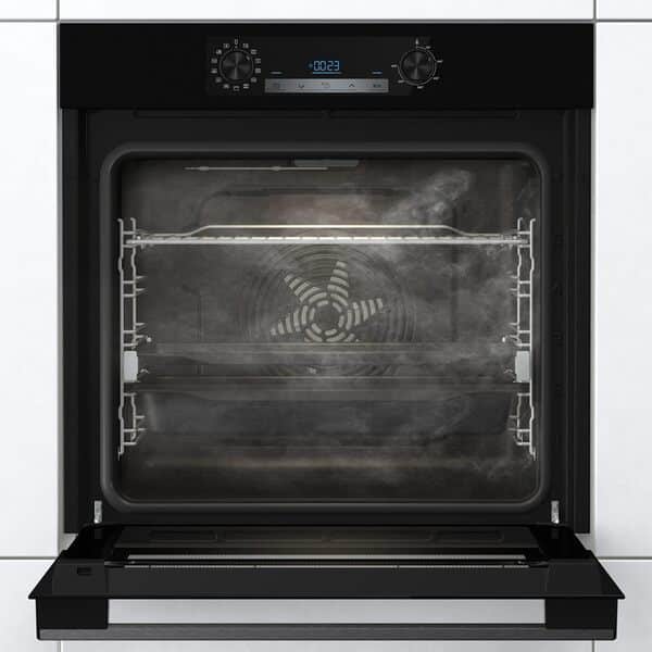 Hisense BSA65226AB Four multifonction - Cavité XXL de 77L, Thermoventilé, Hydrolyse, 13 fonctions de cuisson dont 3 fonctions vapeur, Mode Pizza 300°C, AirFry, Noir, Classe A [Classe énergétique A]