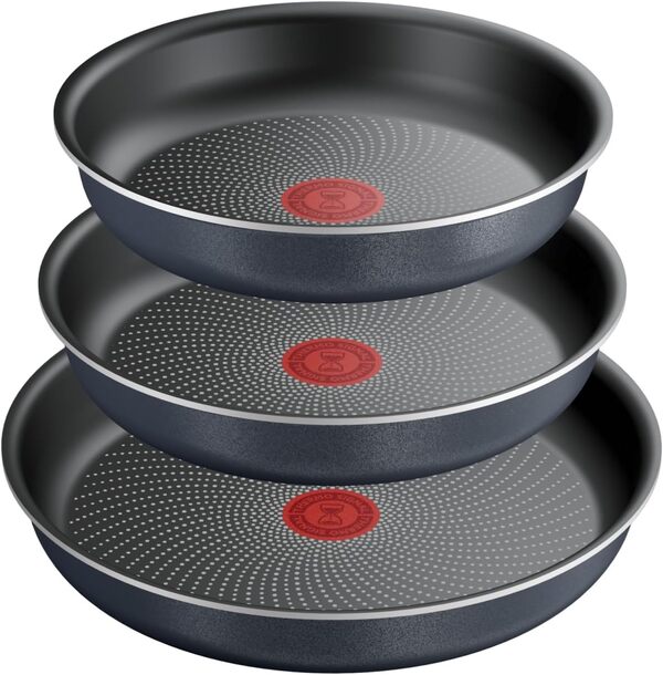 Tefal Ingenio Enjoy, Batterie de cuisine 4pièces, Poêles et casseroles légères, Technologie Light Tech, Poignée amovible, L7239143