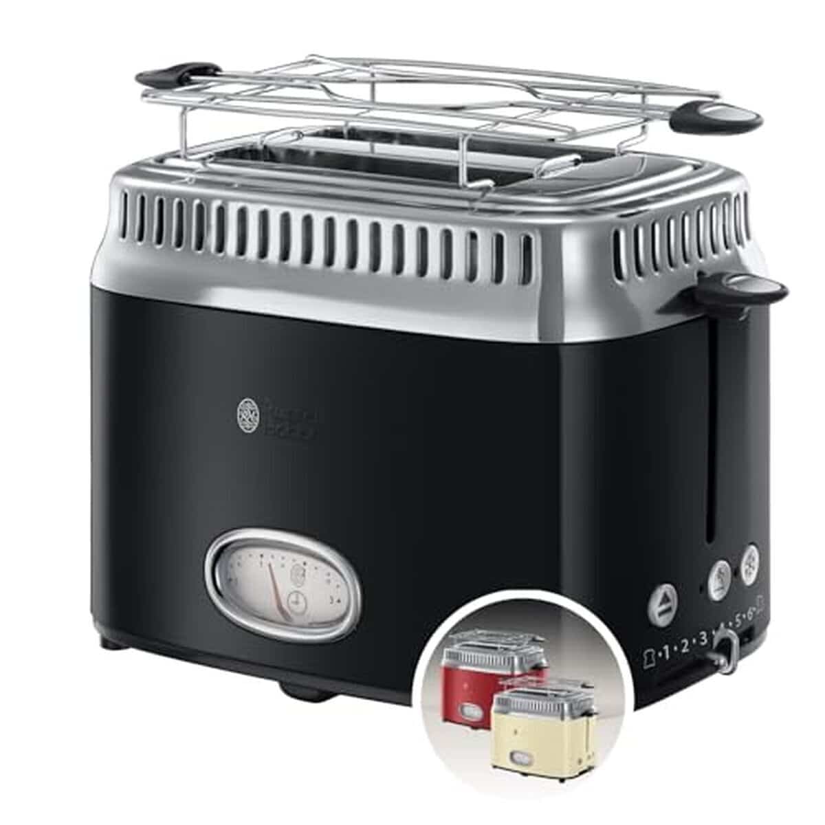 Test du grille-pain Russell Hobbs Retro 21681-56 : design vintage, 1300W
