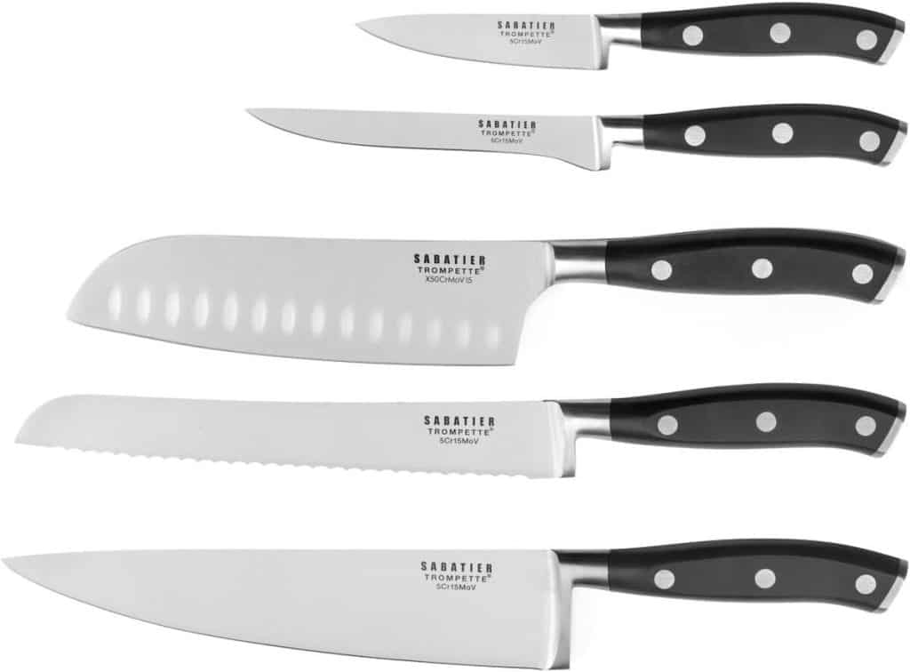 Test : sabatier trompette Vulcano, set de 5 couteaux de cuisine