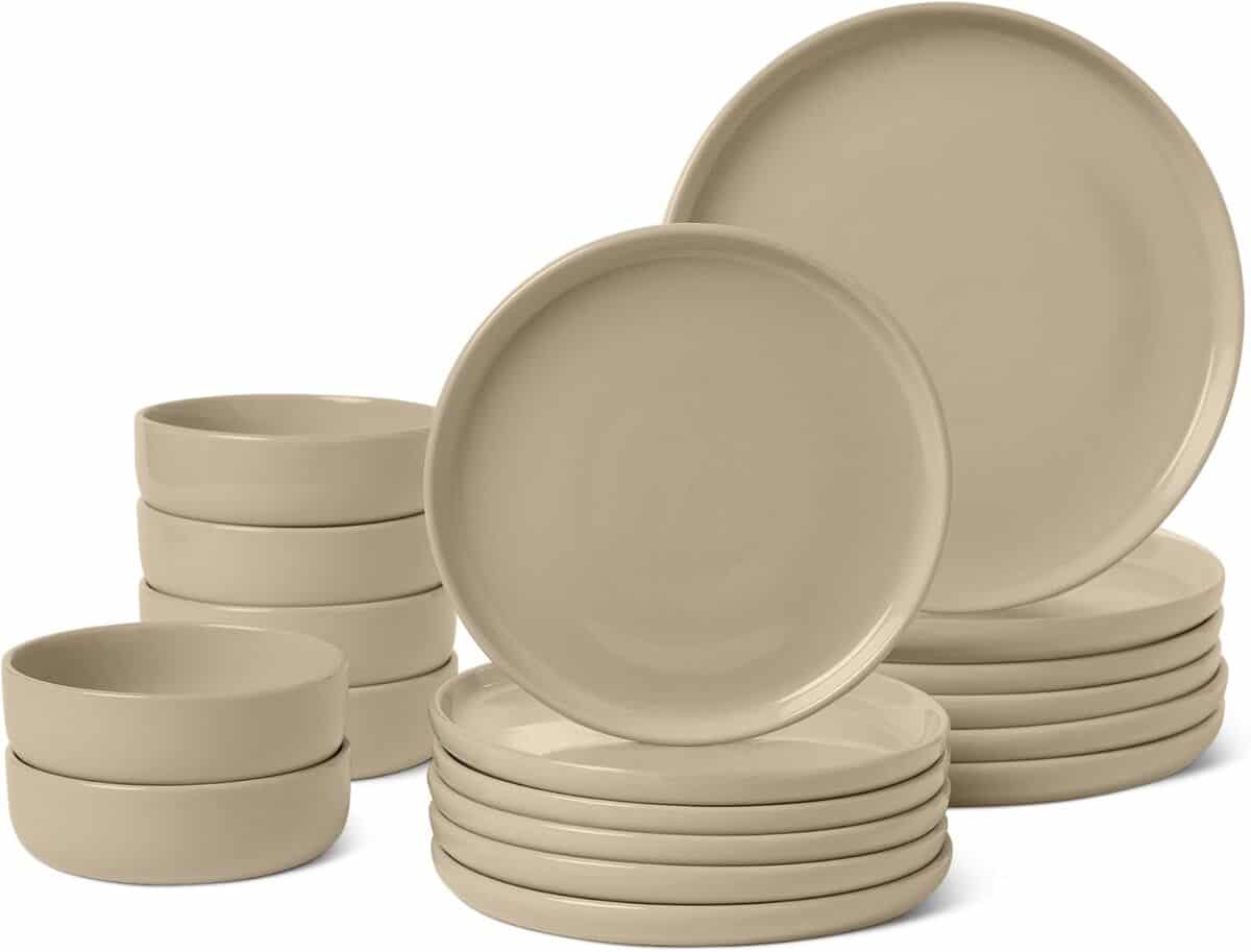 Test : service de table Amazon Basics gris lin