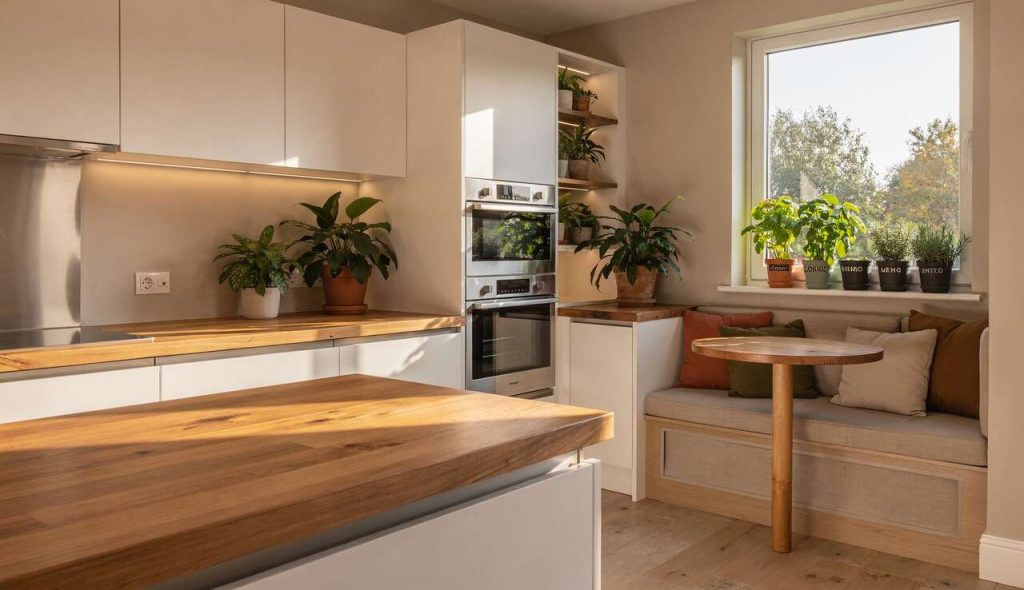 Design et ambiance naturelle en cuisine