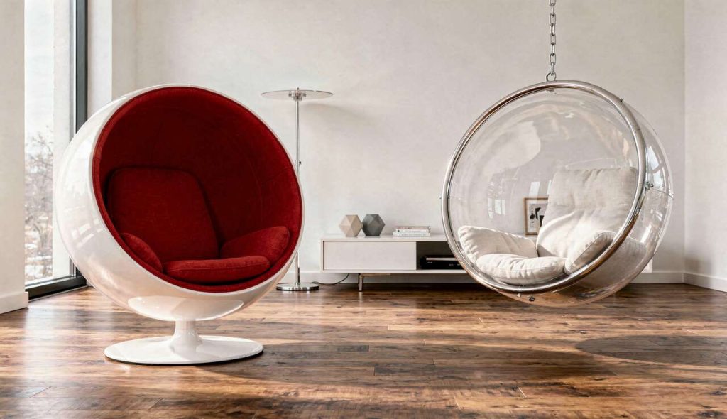 La Ball Chair et la Bubble Chair de Eero Aarnio : deux fauteuils emblématiques du design