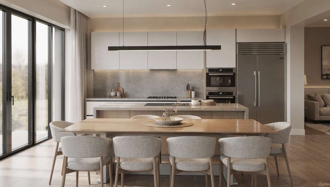 Cuisine avec îlot central et table intégrée : comment créer un espace de vie design et convivial ?