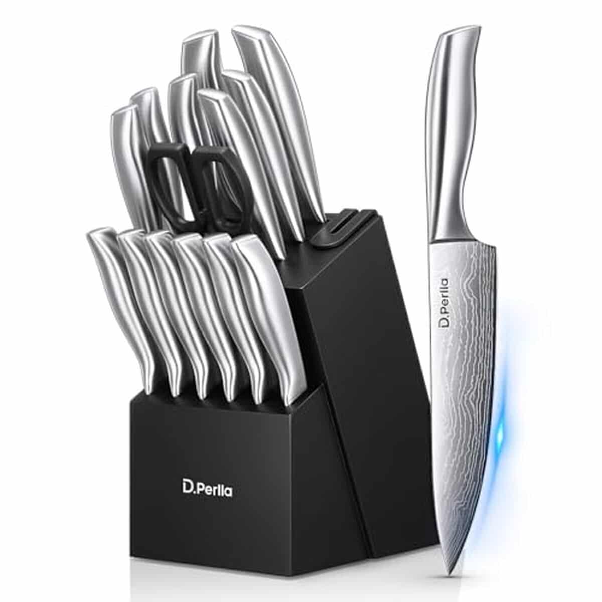 Test : couteaux de cuisine D.Perlla 15 pièces en acier inoxydable