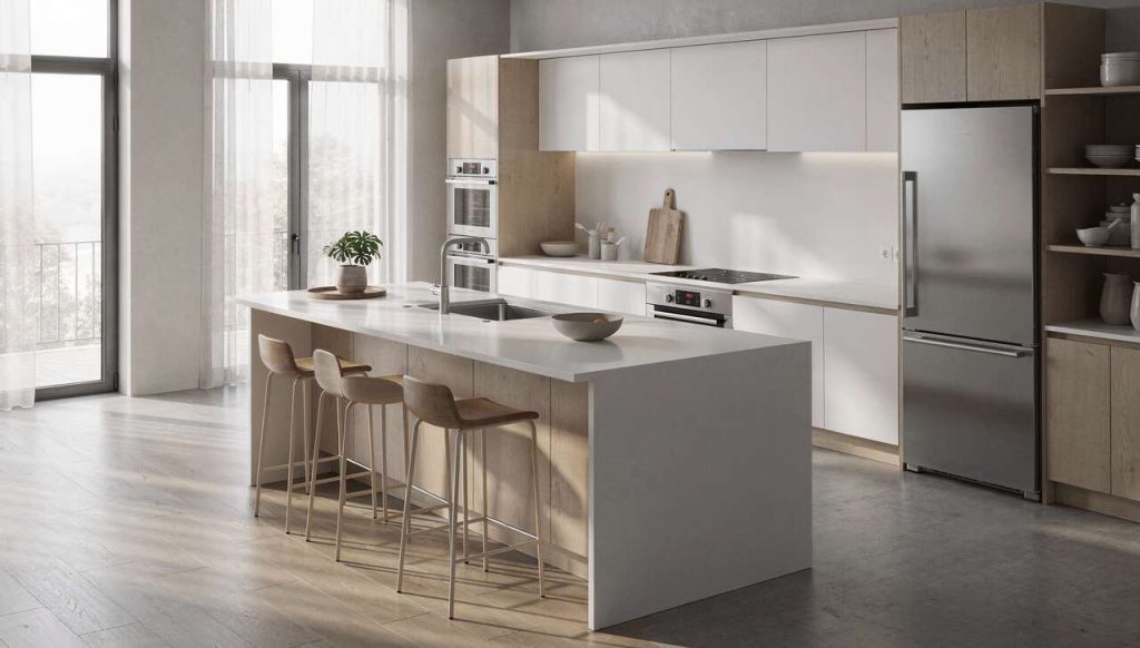 Cuisines design et fonctionnelles : comment aménager sans meuble haut ?