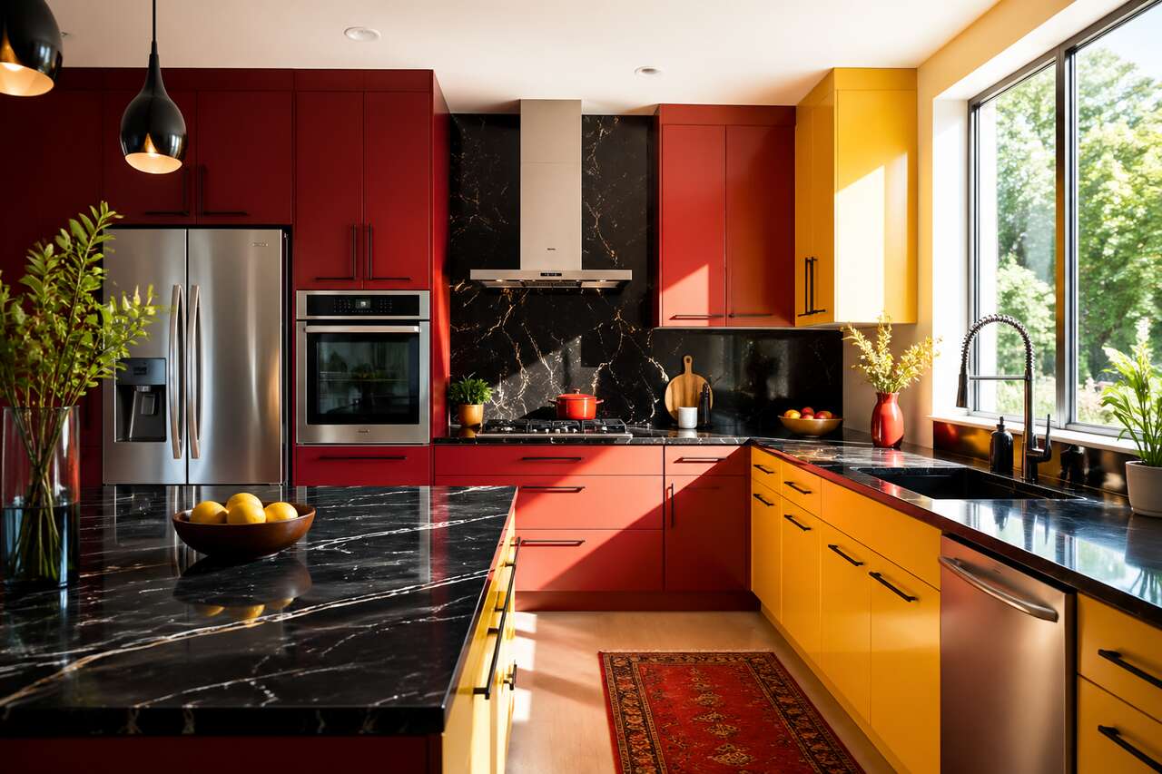 Couleurs audacieuses : le secret d'une cuisine unique Couleurs audacieuses : le secret d'une cuisine unique
