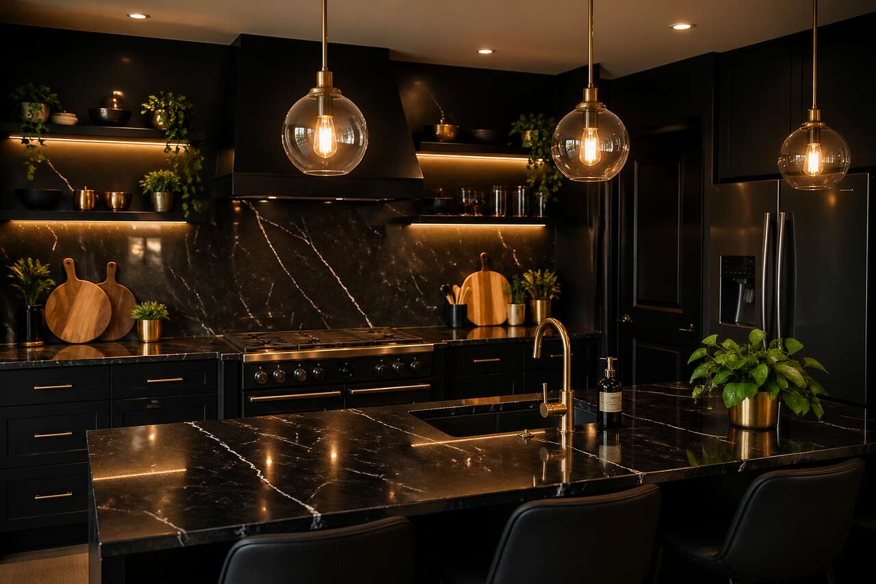 Les éléments de décoration pour sublimer votre cuisine noire Les éléments de décoration pour sublimer votre cuisine noire