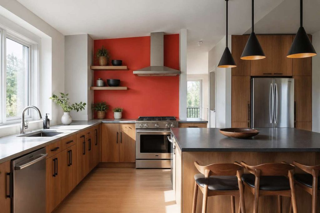 Quel mur de la cuisine faut-il peindre ?